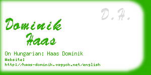 dominik haas business card